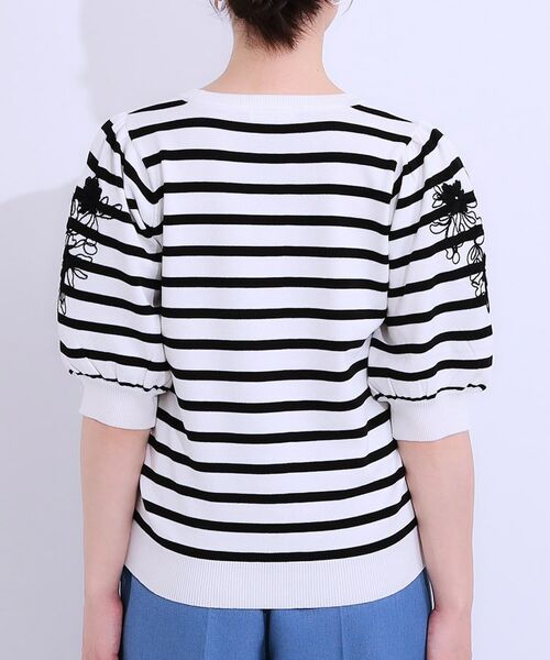 SHOO・LA・RUE / シューラルー ニット・セーター | 【S-LL】お袖刺繍がアクセント ラウンドネックニット | 詳細19