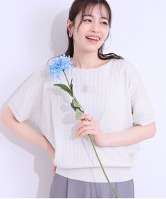 SHOO・LA・RUE / シューラルー ニット・セーター | 【二の腕カバー】さりげないラメが上品見え リブドルマンニット