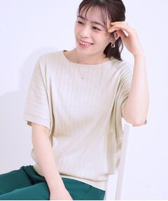 SHOO・LA・RUE / シューラルー ニット・セーター | 【二の腕カバー】さりげないラメが上品見え リブドルマンニット