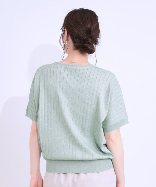 SHOO・LA・RUE / シューラルー ニット・セーター | 【二の腕カバー】さりげないラメが上品見え リブドルマンニット | 詳細14