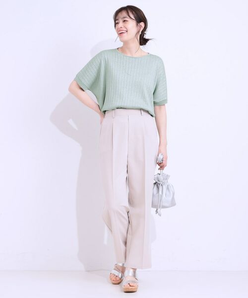 SHOO・LA・RUE / シューラルー ニット・セーター | 【二の腕カバー】さりげないラメが上品見え リブドルマンニット | 詳細15