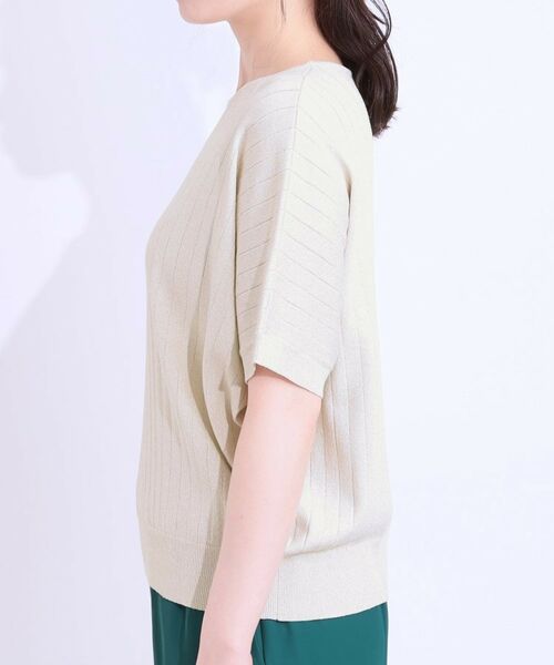 SHOO・LA・RUE / シューラルー ニット・セーター | 【二の腕カバー】さりげないラメが上品見え リブドルマンニット | 詳細18