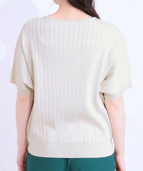 SHOO・LA・RUE / シューラルー ニット・セーター | 【二の腕カバー】さりげないラメが上品見え リブドルマンニット | 詳細19