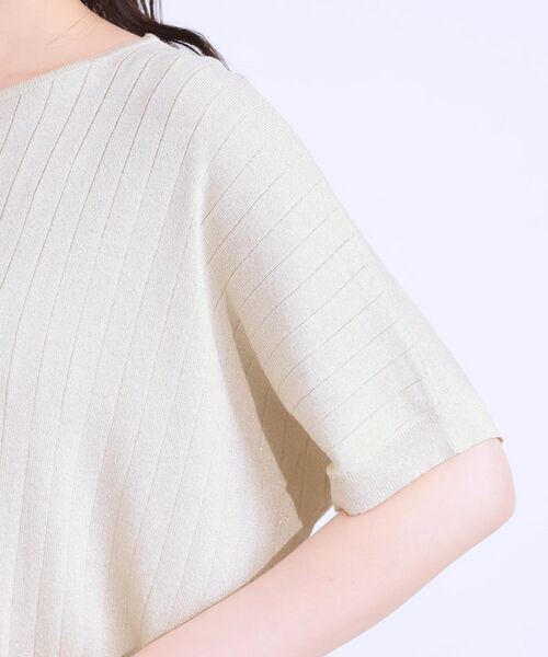 SHOO・LA・RUE / シューラルー ニット・セーター | 【二の腕カバー】さりげないラメが上品見え リブドルマンニット | 詳細21