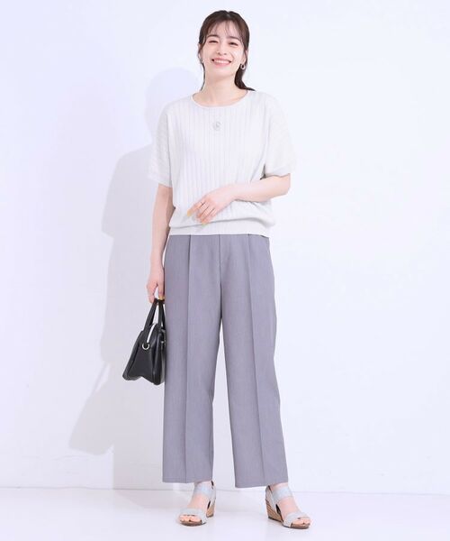 SHOO・LA・RUE / シューラルー ニット・セーター | 【二の腕カバー】さりげないラメが上品見え リブドルマンニット | 詳細3