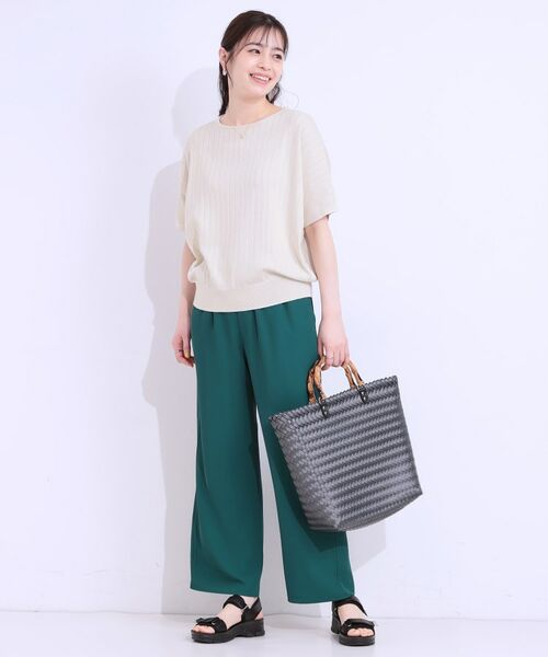 SHOO・LA・RUE / シューラルー ニット・セーター | 【二の腕カバー】さりげないラメが上品見え リブドルマンニット | 詳細7