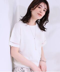 SHOO・LA・RUE / シューラルー ニット・セーター | 【S-LL/洗える/UV】お袖シアーでヘルシーに フレアスリーブサマーニット