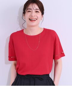 SHOO・LA・RUE / シューラルー ニット・セーター | 【S-LL/洗える/UV】お袖シアーでヘルシーに フレアスリーブサマーニット