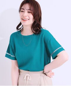 SHOO・LA・RUE / シューラルー ニット・セーター | 【S-LL/洗える/UV】お袖シアーでヘルシーに フレアスリーブサマーニット