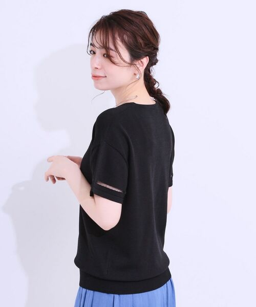 SHOO・LA・RUE / シューラルー ニット・セーター | 【S-LL/洗える/UV】お袖シアーでヘルシーに フレアスリーブサマーニット | 詳細10