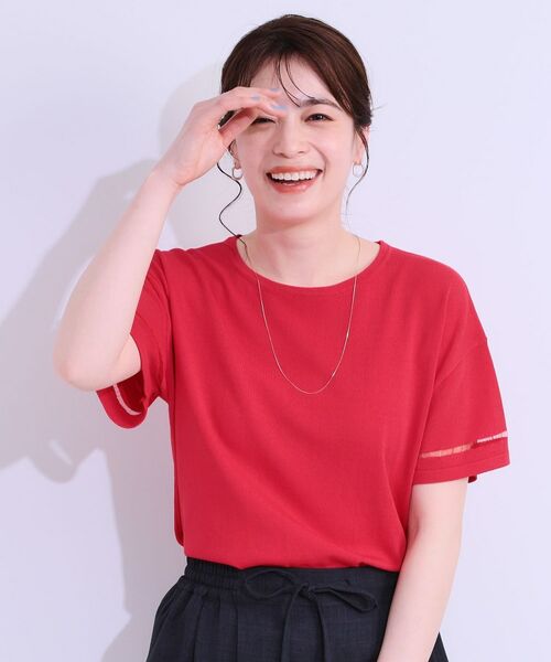 SHOO・LA・RUE / シューラルー ニット・セーター | 【S-LL/洗える/UV】お袖シアーでヘルシーに フレアスリーブサマーニット | 詳細17