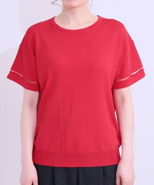 SHOO・LA・RUE / シューラルー ニット・セーター | 【S-LL/洗える/UV】お袖シアーでヘルシーに フレアスリーブサマーニット | 詳細25