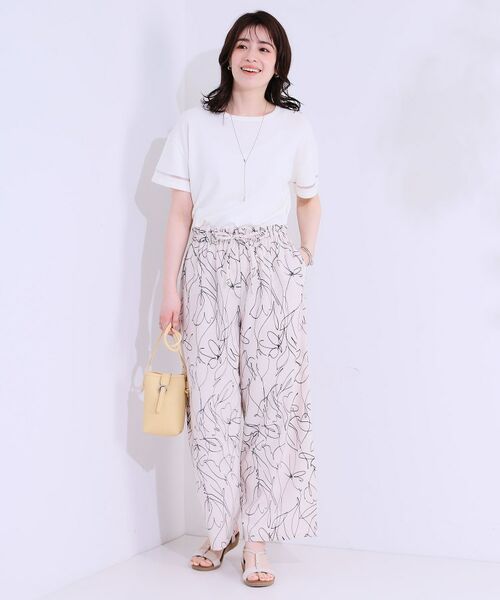 SHOO・LA・RUE / シューラルー ニット・セーター | 【S-LL/洗える/UV】お袖シアーでヘルシーに フレアスリーブサマーニット | 詳細3