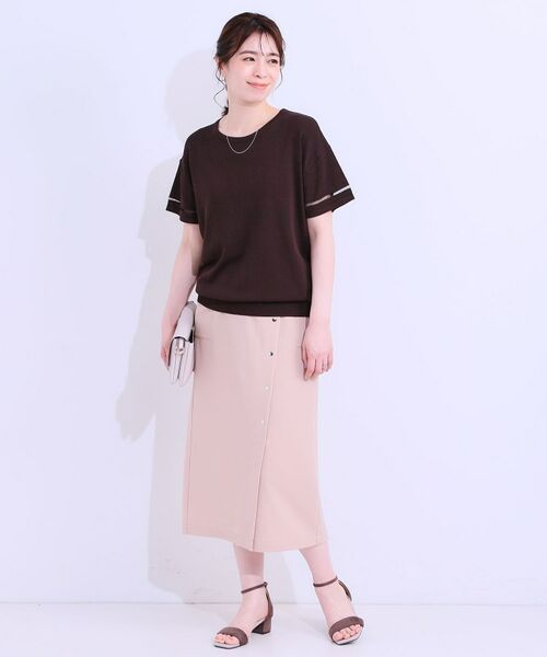 SHOO・LA・RUE / シューラルー ニット・セーター | 【S-LL/洗える/UV】お袖シアーでヘルシーに フレアスリーブサマーニット | 詳細7