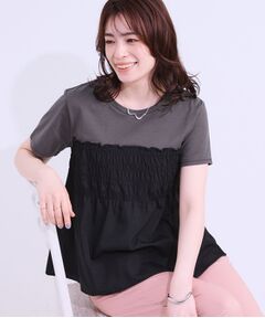 SHOO・LA・RUE / シューラルー カットソー | 【洗える/S-LL】大人に似合う ビスチェ風ドッキングトップス