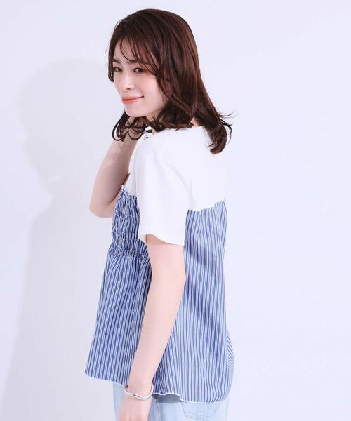 SHOO・LA・RUE / シューラルー カットソー | 【洗える/S-LL】大人に似合う ビスチェ風ドッキングトップス | 詳細10