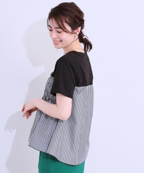 SHOO・LA・RUE / シューラルー カットソー | 【洗える/S-LL】大人に似合う ビスチェ風ドッキングトップス | 詳細14