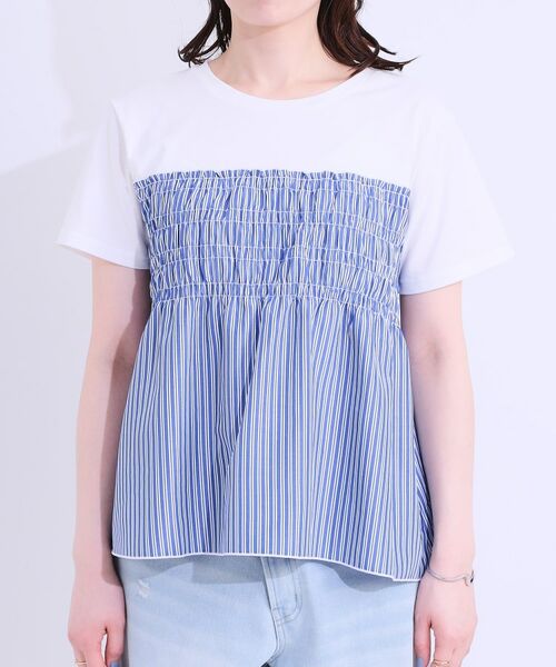 SHOO・LA・RUE / シューラルー カットソー | 【洗える/S-LL】大人に似合う ビスチェ風ドッキングトップス | 詳細17