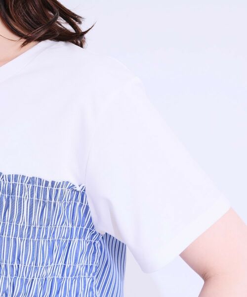 SHOO・LA・RUE / シューラルー カットソー | 【洗える/S-LL】大人に似合う ビスチェ風ドッキングトップス | 詳細21