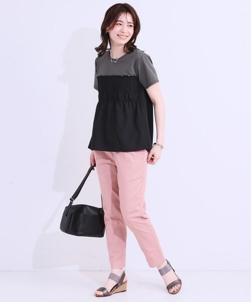 SHOO・LA・RUE / シューラルー カットソー | 【洗える/S-LL】大人に似合う ビスチェ風ドッキングトップス | 詳細7