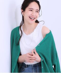 SHOO・LA・RUE / シューラルー キャミソール・チューブトップ | 【S-LL】レースで魅せる 綿混タンクトップ