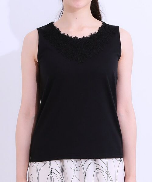 SHOO・LA・RUE / シューラルー キャミソール・チューブトップ | 【S-LL】レースで魅せる 綿混タンクトップ | 詳細17