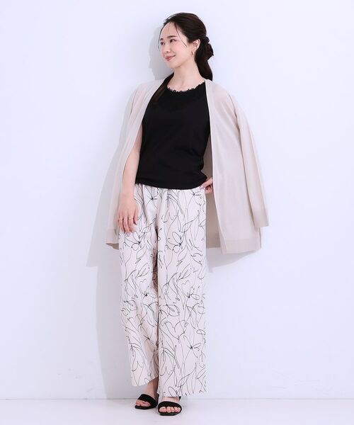 SHOO・LA・RUE / シューラルー キャミソール・チューブトップ | 【S-LL】レースで魅せる 綿混タンクトップ | 詳細3