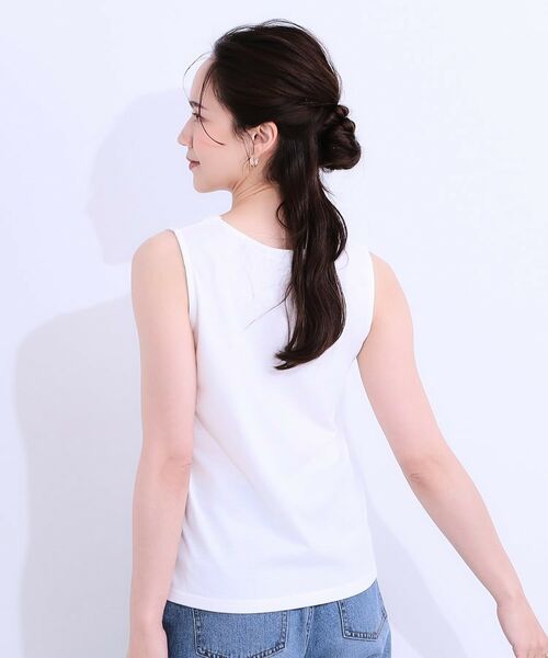 SHOO・LA・RUE / シューラルー キャミソール・チューブトップ | 【S-LL】レースで魅せる 綿混タンクトップ | 詳細6
