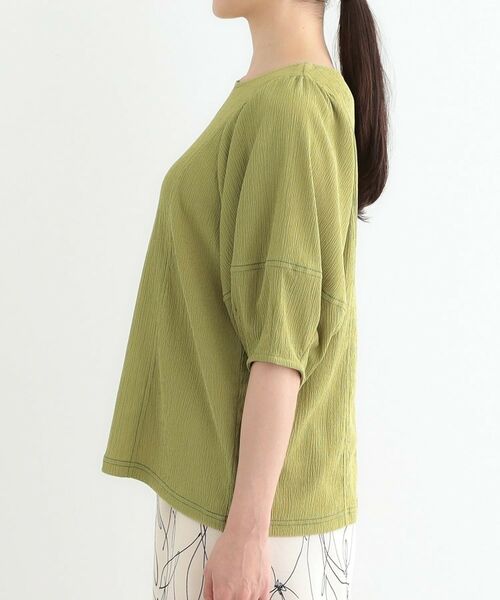 SHOO・LA・RUE / シューラルー カットソー | 【洗える/S-LL/UV】 配色ステッチがアクセント 大人のデザイントップス | 詳細14