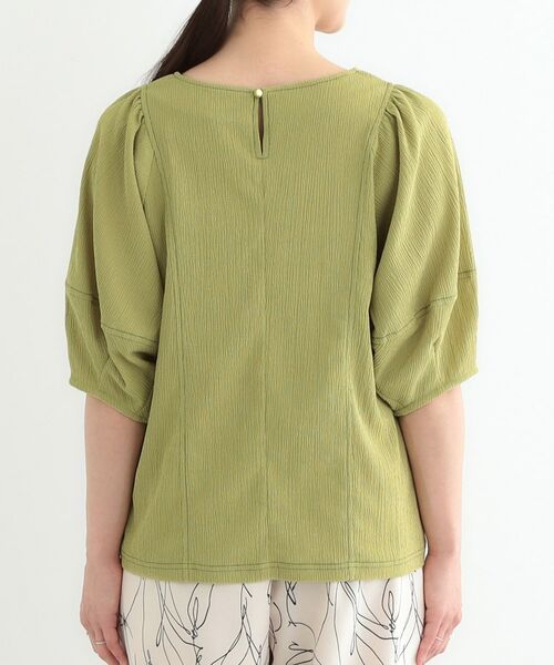 SHOO・LA・RUE / シューラルー カットソー | 【洗える/S-LL/UV】 配色ステッチがアクセント 大人のデザイントップス | 詳細15