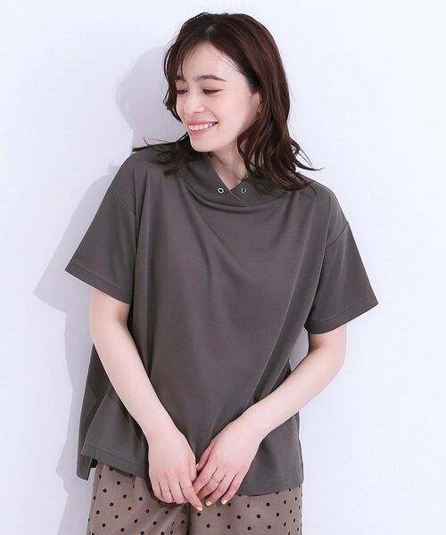 SHOO・LA・RUE / シューラルー カットソー | 【高レビュー/ひんやり/UV】アウトスタイルもサマになる さらさら抜け襟Tシャツ | 詳細1