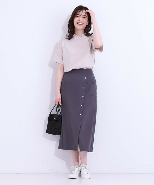 SHOO・LA・RUE / シューラルー カットソー | 【高レビュー/ひんやり/UV】アウトスタイルもサマになる さらさら抜け襟Tシャツ | 詳細11