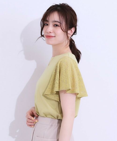 SHOO・LA・RUE / シューラルー カットソー | 【S-LL】大人の上品コーデに お袖レース切り替えトップス | 詳細10