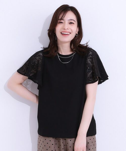 SHOO・LA・RUE / シューラルー カットソー | 【S-LL】大人の上品コーデに お袖レース切り替えトップス | 詳細5