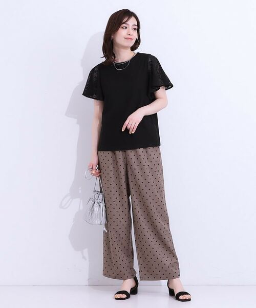 SHOO・LA・RUE / シューラルー カットソー | 【S-LL】大人の上品コーデに お袖レース切り替えトップス | 詳細7