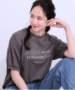 SHOO・LA・RUE / シューラルー Tシャツ | 【S-LL/ひんやり/UV】こなれ感あるぷっくりラメ デザインロゴTシャツ