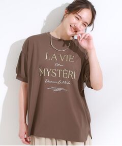 SHOO・LA・RUE / シューラルー Tシャツ | 【S-LL/ひんやり/UV】こなれ感あるぷっくりラメ デザインロゴTシャツ