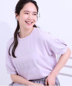 SHOO・LA・RUE / シューラルー Tシャツ | 【S-LL/ひんやり/UV】こなれ感あるぷっくりラメ デザインロゴTシャツ