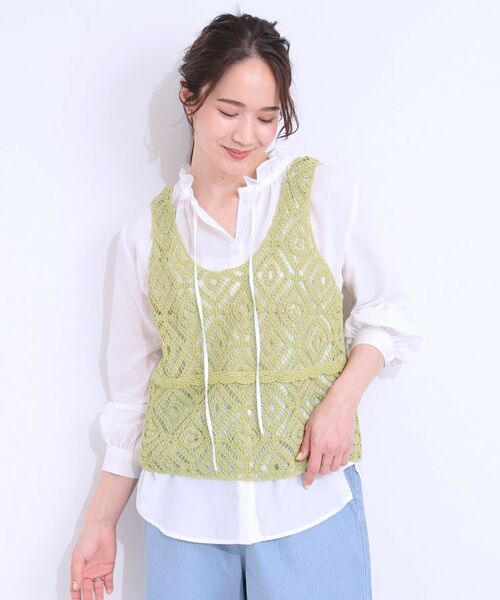 SHOO・LA・RUE / シューラルー その他トップス | 【S-LL/2点セット】大人カジュアルに レースビスチェ+プリントTシャツ | 詳細11