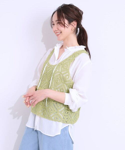 SHOO・LA・RUE / シューラルー その他トップス | 【S-LL/2点セット】大人カジュアルに レースビスチェ+プリントTシャツ | 詳細12