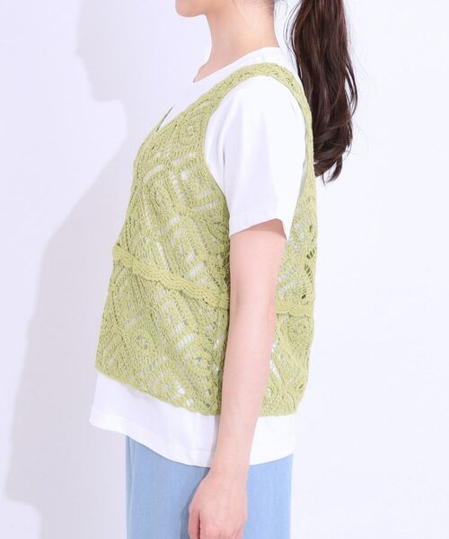 SHOO・LA・RUE / シューラルー その他トップス | 【S-LL/2点セット】大人カジュアルに レースビスチェ+プリントTシャツ | 詳細21