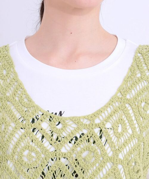 SHOO・LA・RUE / シューラルー その他トップス | 【S-LL/2点セット】大人カジュアルに レースビスチェ+プリントTシャツ | 詳細23