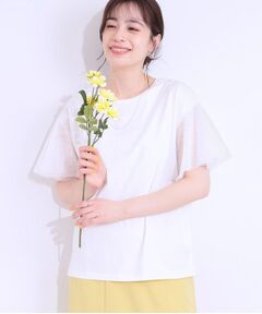 SHOO・LA・RUE / シューラルー カットソー | 【S-LL/ひんやり】大人フェミニンに お袖チュール フリルトップス