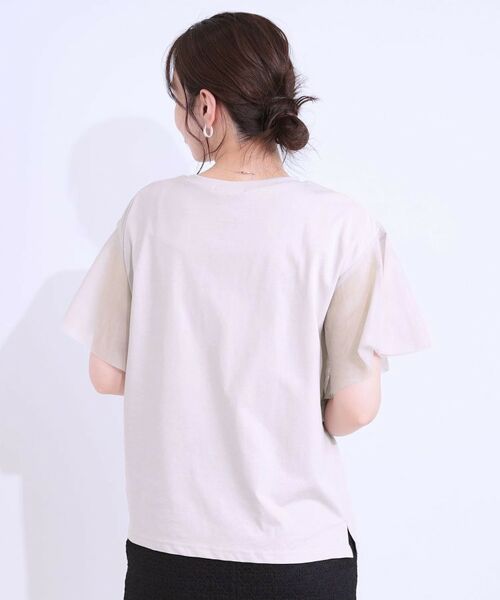 SHOO・LA・RUE / シューラルー カットソー | 【S-LL/ひんやり】大人フェミニンに お袖チュール フリルトップス | 詳細10