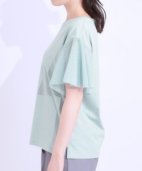 SHOO・LA・RUE / シューラルー カットソー | 【S-LL/ひんやり】大人フェミニンに お袖チュール フリルトップス | 詳細14