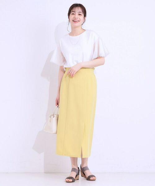 SHOO・LA・RUE / シューラルー カットソー | 【S-LL/ひんやり】大人フェミニンに お袖チュール フリルトップス | 詳細7