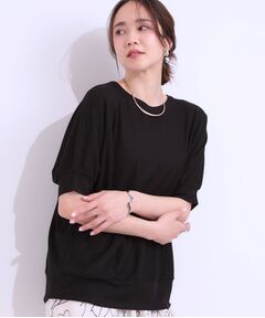 SHOO・LA・RUE / シューラルー カットソー | 【ひんやり/UV】ほんのりラメで大人上品 お袖リブ ドルマントップス