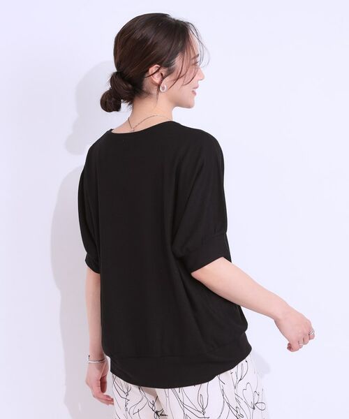 SHOO・LA・RUE / シューラルー カットソー | 【ひんやり/UV】ほんのりラメで大人上品 お袖リブ ドルマントップス | 詳細14