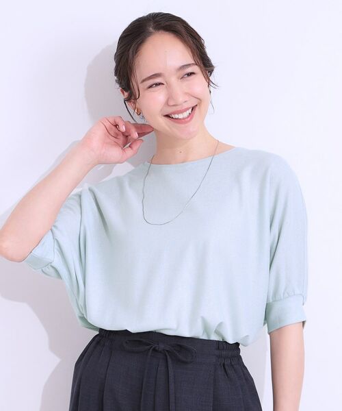 SHOO・LA・RUE / シューラルー カットソー | 【ひんやり/UV】ほんのりラメで大人上品 お袖リブ ドルマントップス | 詳細17