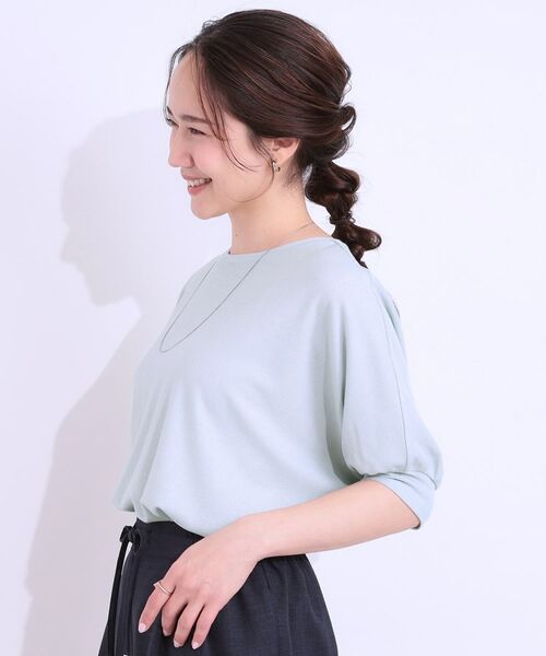 SHOO・LA・RUE / シューラルー カットソー | 【ひんやり/UV】ほんのりラメで大人上品 お袖リブ ドルマントップス | 詳細18